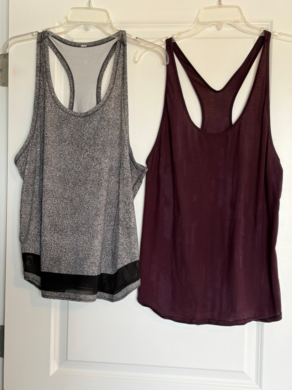 Women’s Racerback Tank Top - Gray & Burgundy Size Large